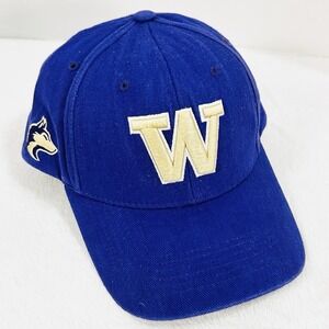 Washington Huskies NCAA Team Logo Hat Cap Adjustable Strapback NCAA Purple